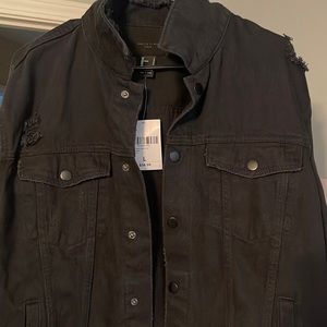 Forever 21 all black jean jacket